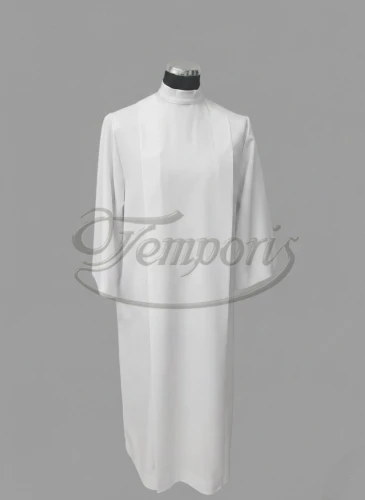 Alba lektorska biała rzymska ze stójką