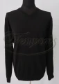Sweter w serek męski czarny