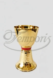 Kielich złocony z emaliowanym pierścieniem