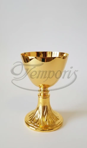 Kielich mały złocony z ozdobną nóżką