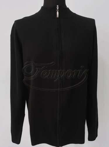 Sweter na zamek męski czarny