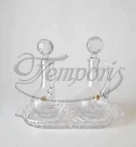 Ampułki kryształowe średnie 1 z tacką