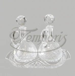 Ampułki kryształowe średnie 2 z tacką