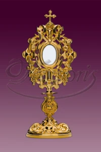 Relikwiarz mosiężny złocony 127