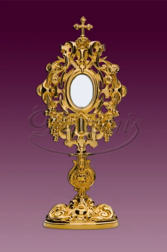 Relikwiarz mosiężny złocony 127