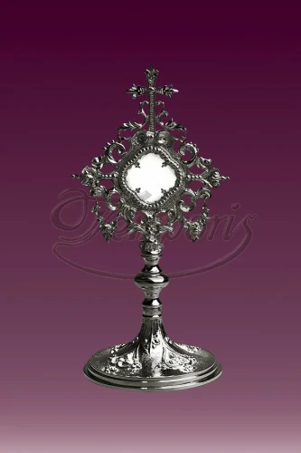 Relikwiarz mosiężny niklowany 205