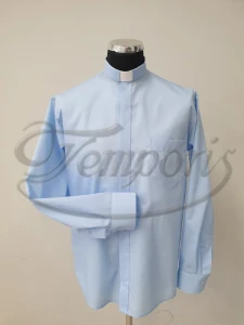 Koszula kapłańska błękitna długi rękaw