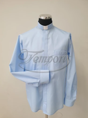 Koszula kapłańska błękitna długi rękaw