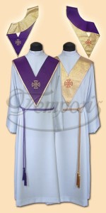 Paliusz lektorski fioletowo-złoty