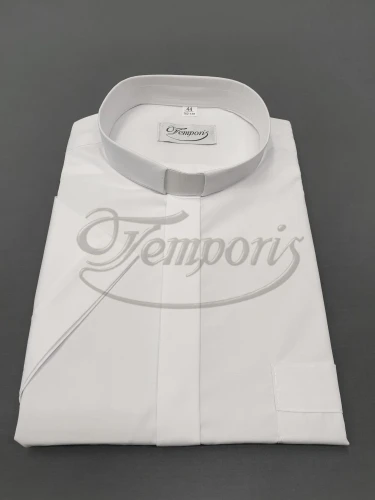 Koszula kapłańska biała krótki rękaw