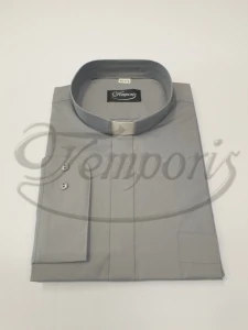 Koszula kapłańska szara długi rękaw