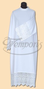 Alba kapłańska biała z gipiurą