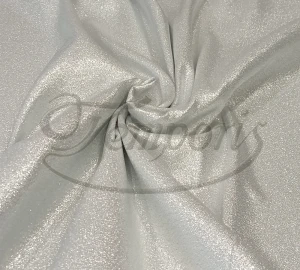 Tkanina brokatowa srebrna