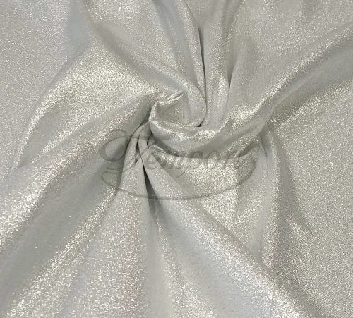 Tkanina brokatowa srebrna