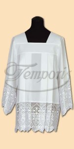 Komża kapłańska biała z gipiurą