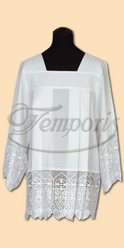 Komża kapłańska biała z gipiurą