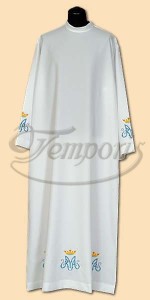 Alba kapłańska biała z haftem 22