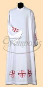 Alba kapłańska biała z haftem 34R