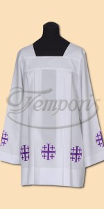 Komża kapłańska biała z haftem 86V