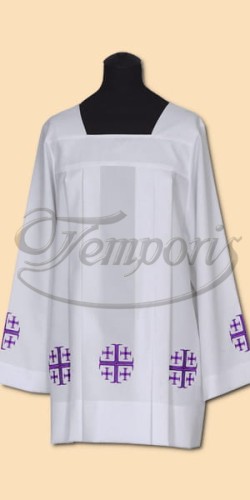 Komża kapłańska biała z haftem 86V