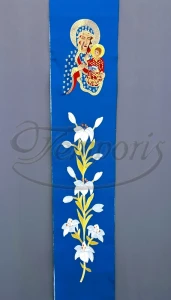 Pas ornatowy haftowany szafirowy MBC