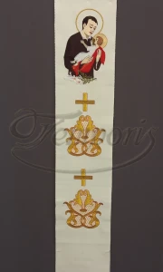 Pas ornatowy haftowany kremowy SK