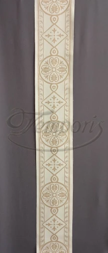 Pas ornatowy szeroki kremowy K