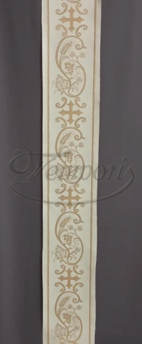 Pas ornatowy szeroki kremowy KR