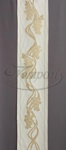 Pas ornatowy szeroki kremowy W