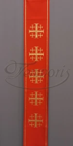 Pas ornatowy szeroki czerwony J