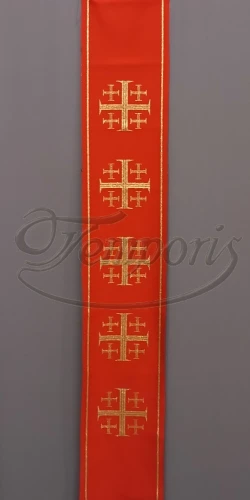 Pas ornatowy szeroki czerwony J