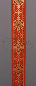 Pas ornatowy szeroki czerwony K