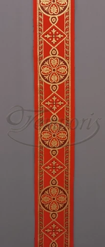 Pas ornatowy szeroki czerwony K