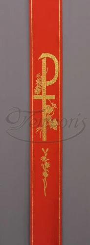 Pas ornatowy szeroki czerwony P