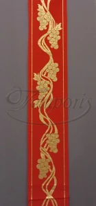 Pas ornatowy szeroki czerwony W