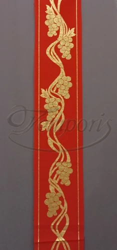 Pas ornatowy szeroki czerwony W