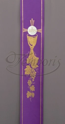Pas ornatowy szeroki fioletowy KJ