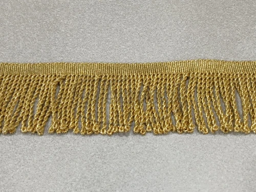 Frędzle metalizowane jasno złote