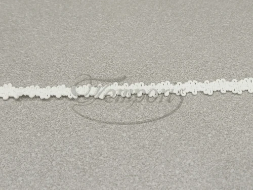 Taśma ozdobna dziana biała Fiore