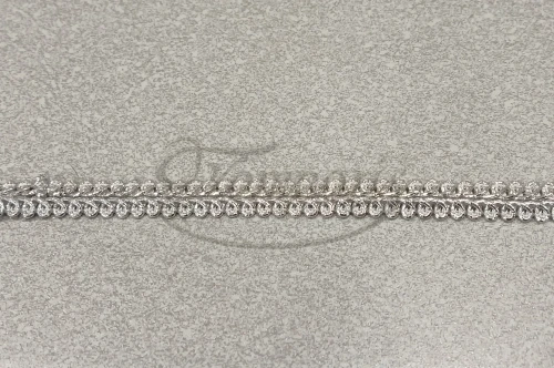 Taśma ozdobna metalizowana srebrna TWB