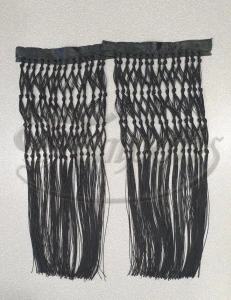 Frędzle do pasów kapłańskich czarne - styl włoski