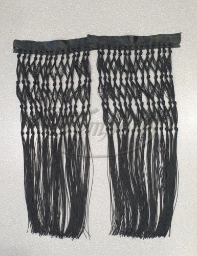 Frędzle do pasów kapłańskich czarne - styl włoski