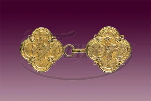 Klamra mosiężna złocona 33