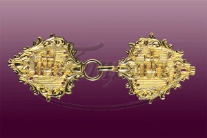 Klamra mosiężna złocona 34