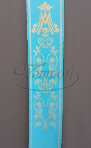 Pas ornatowy szeroki niebieski MK