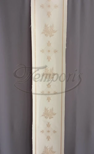 Pas ornatowy szeroki kremowy H