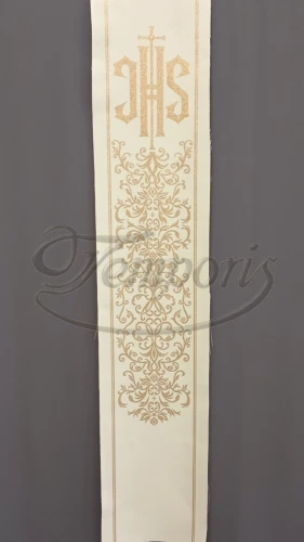 Pas ornatowy szeroki kremowy IK