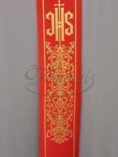 Pas ornatowy szeroki czerwony IK