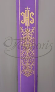 Pas ornatowy szeroki fioletowy IK