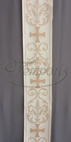 Pas ornatowy szeroki kremowy KŁ